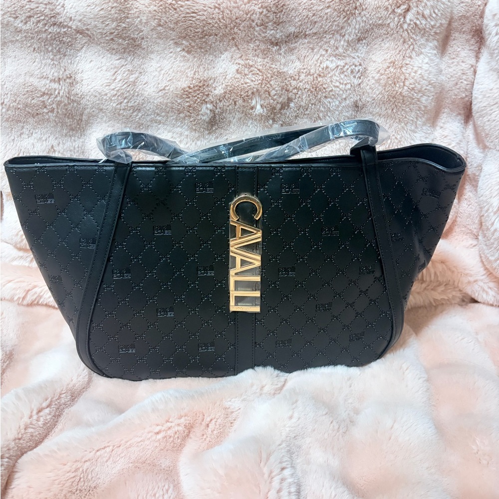 NWT Cavalli Class Embossed Tote Bag